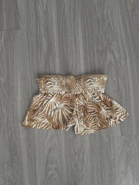 Time and Tru Women's Tan and Cream Shorts